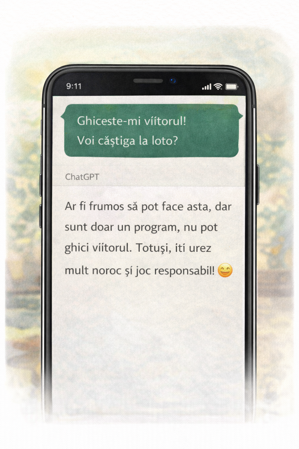 ChatGPT răspunde că nu poate prezice viitorul