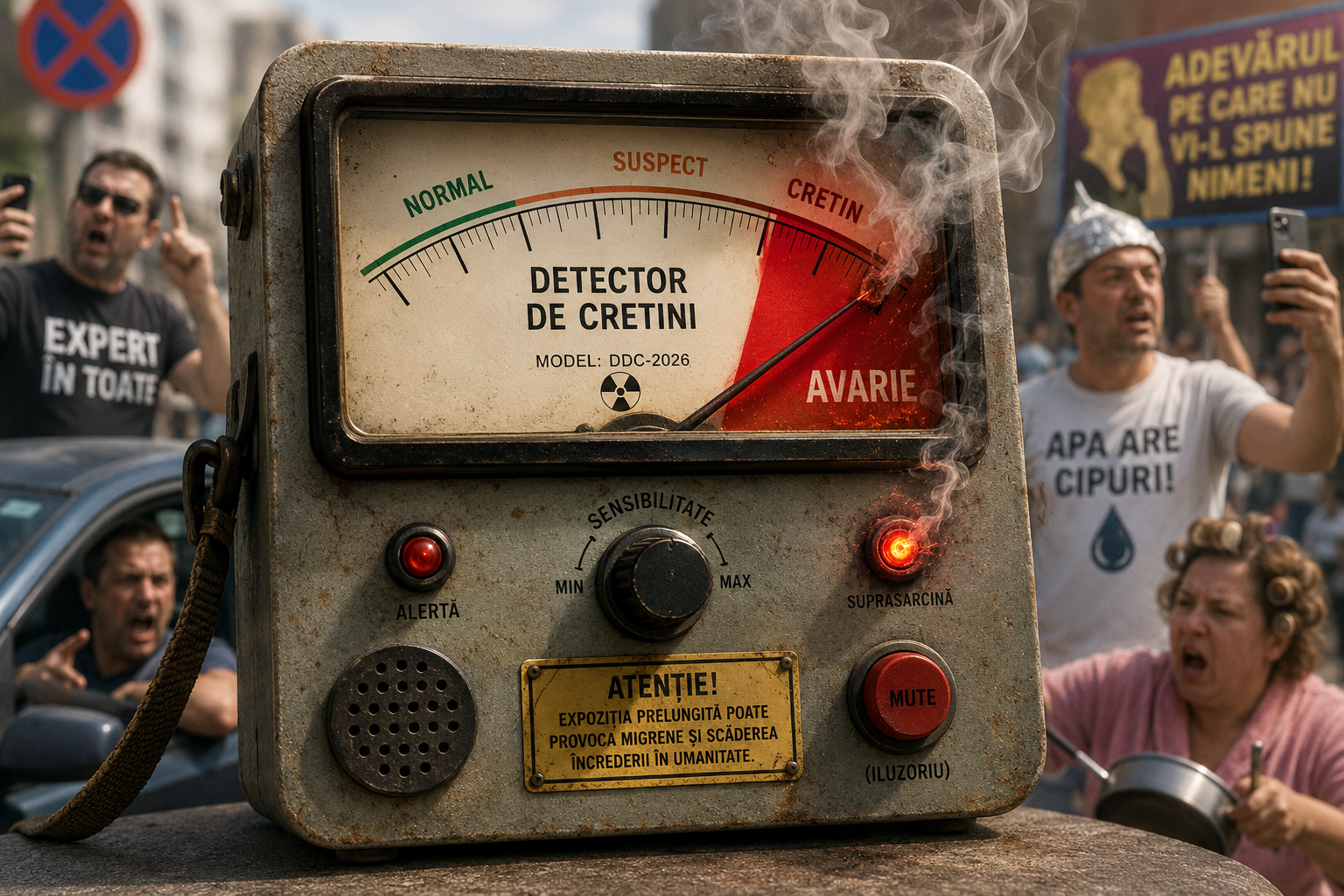 Detector de cretini intrat în avarie