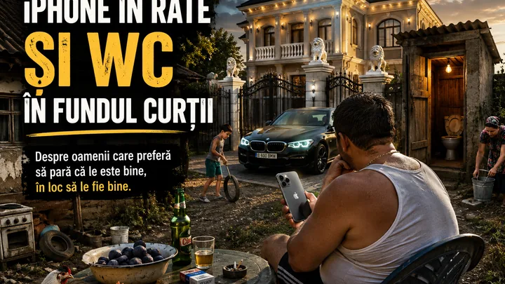 iPhone în rate și WC în fundul curții