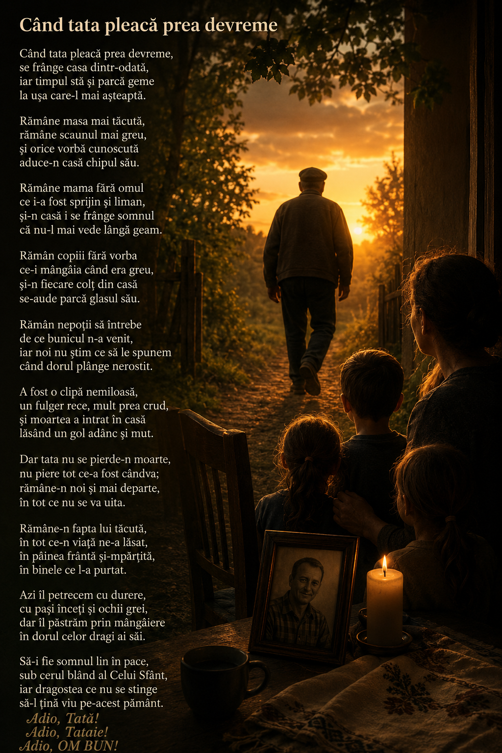 Când tata pleacă prea devreme