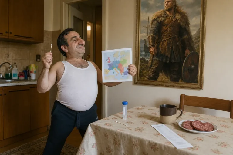 Doar cuvinte, satiră despre test ADN și omul care se visează viking