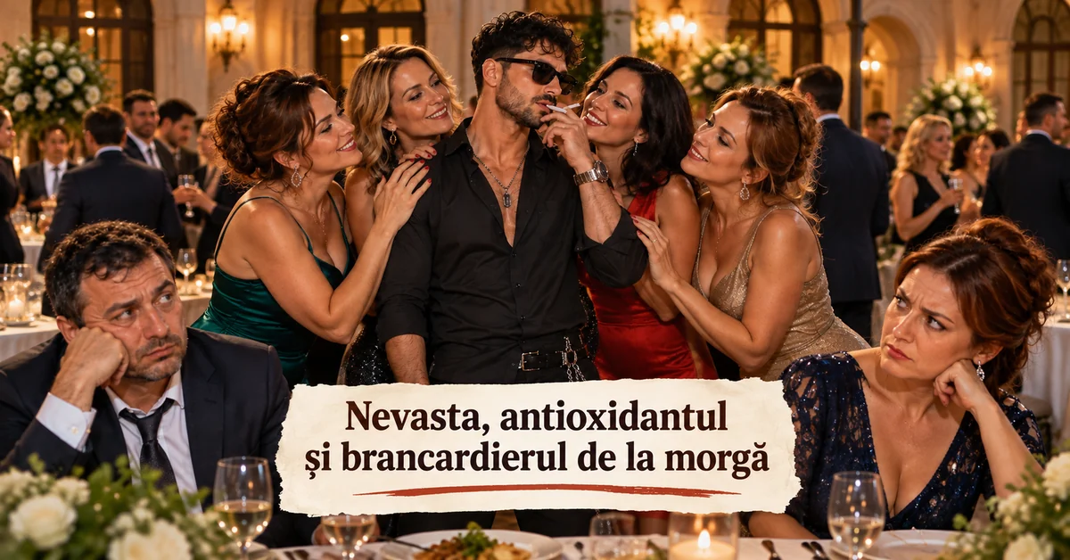 Nevasta, antioxidantul și brancardierul de la morgă – satiră la nuntă